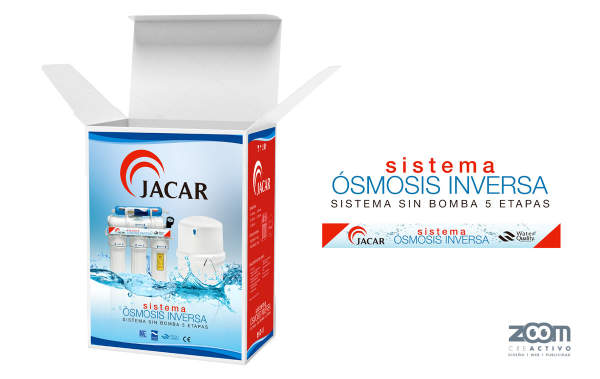 Diseño y produción de Packaging Sistema Osmosis Inversa para la Marca JACAR
